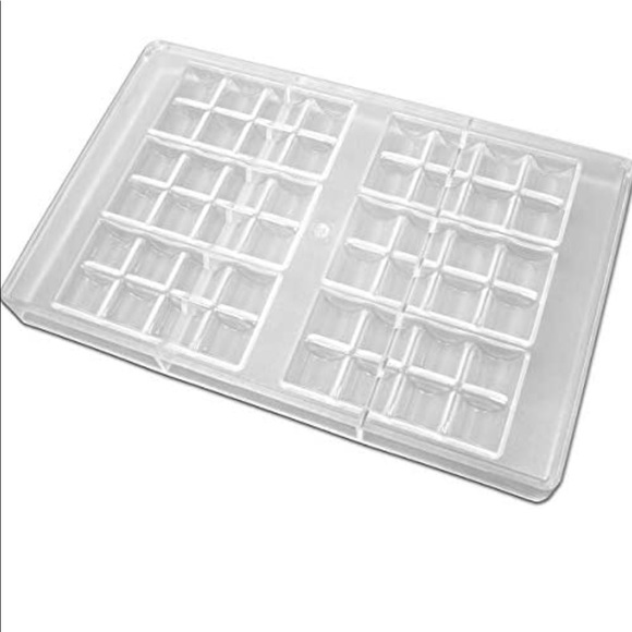 Fat Daddio's Polycarbonate Rounded Square Bar Chocolate Mold 11”x 7” Translucent - Picture 4 of 8